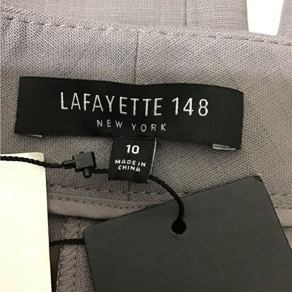 Lafayette 148 New York Wide Leg Trousers In Soapstone New Size 10 - Picture 6 of 11